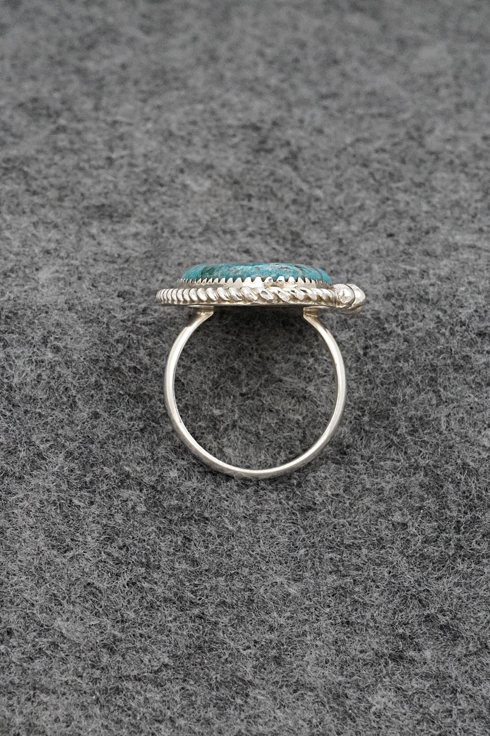 Turquoise & Sterling Silver Ring - Cody Nez - Size 8.25