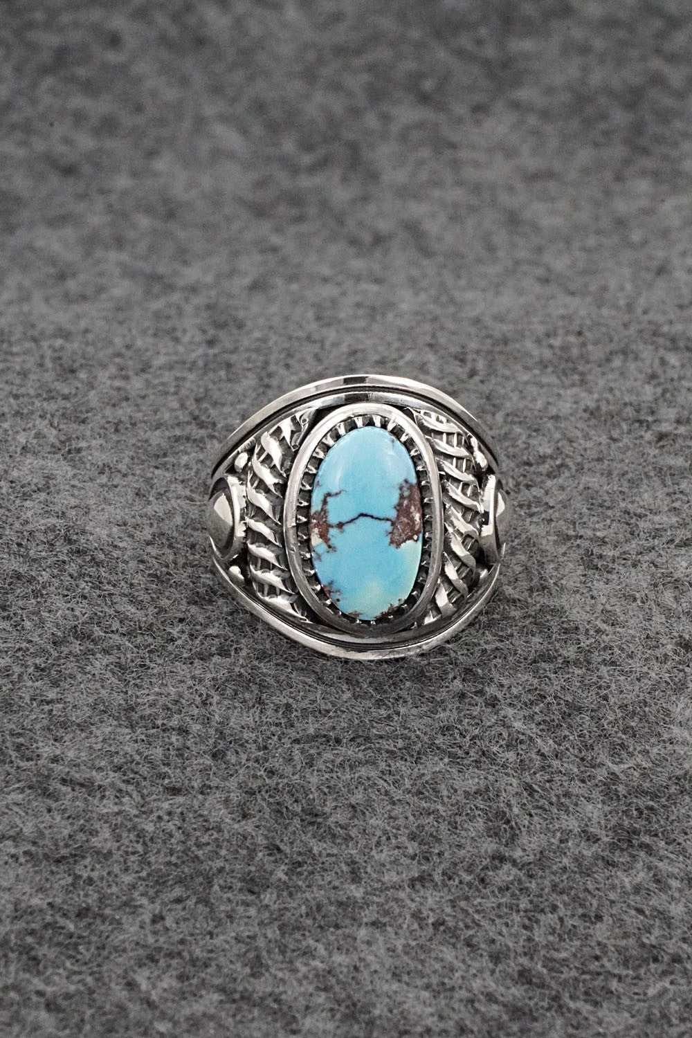 Turquoise & Sterling Silver Ring - Derrick Gordon - Size 9