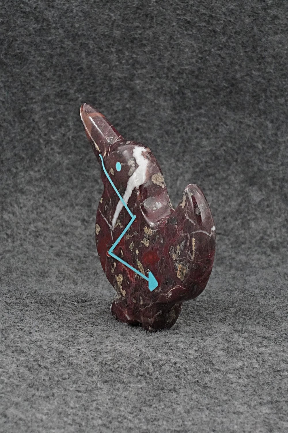 Humming Bird Zuni Fetish Carving - Kenric Laiwakete