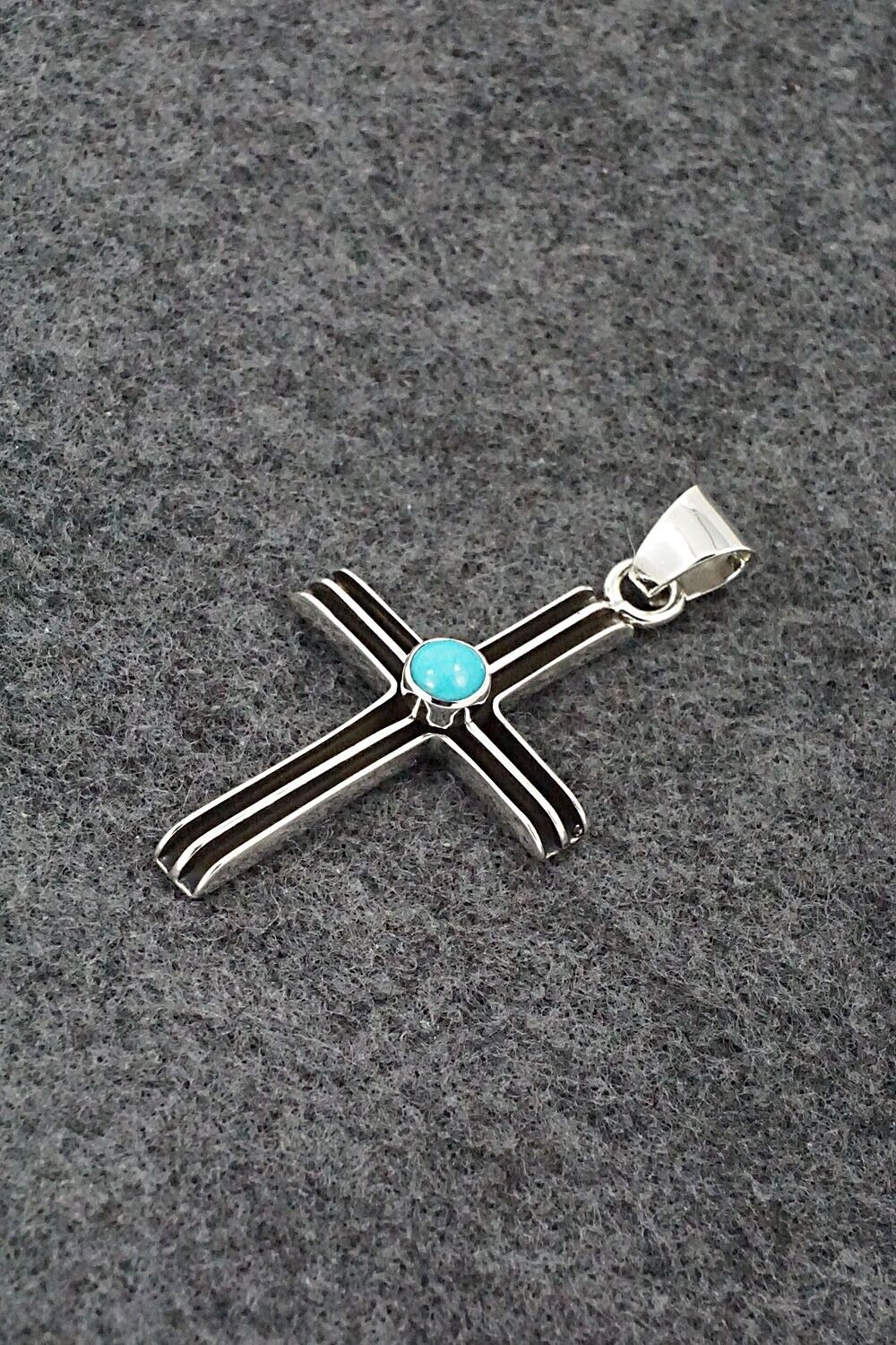 Turquoise and Sterling Silver Pendant - Francis Jones