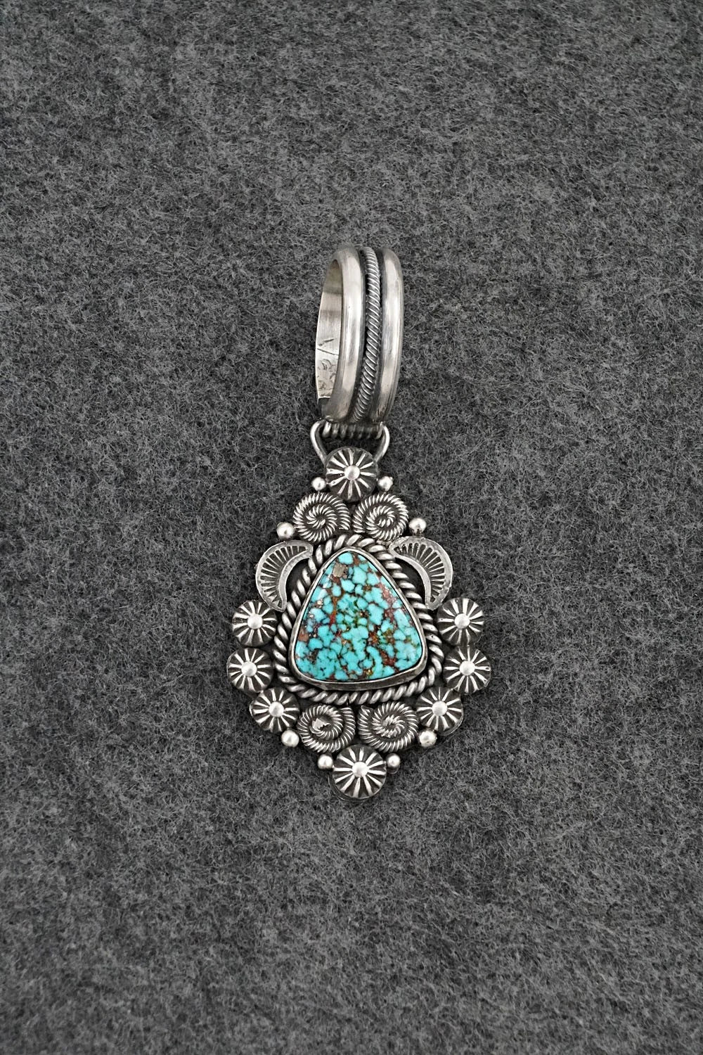 Turquoise & Sterling Silver Pendant - Rosita Calladitto