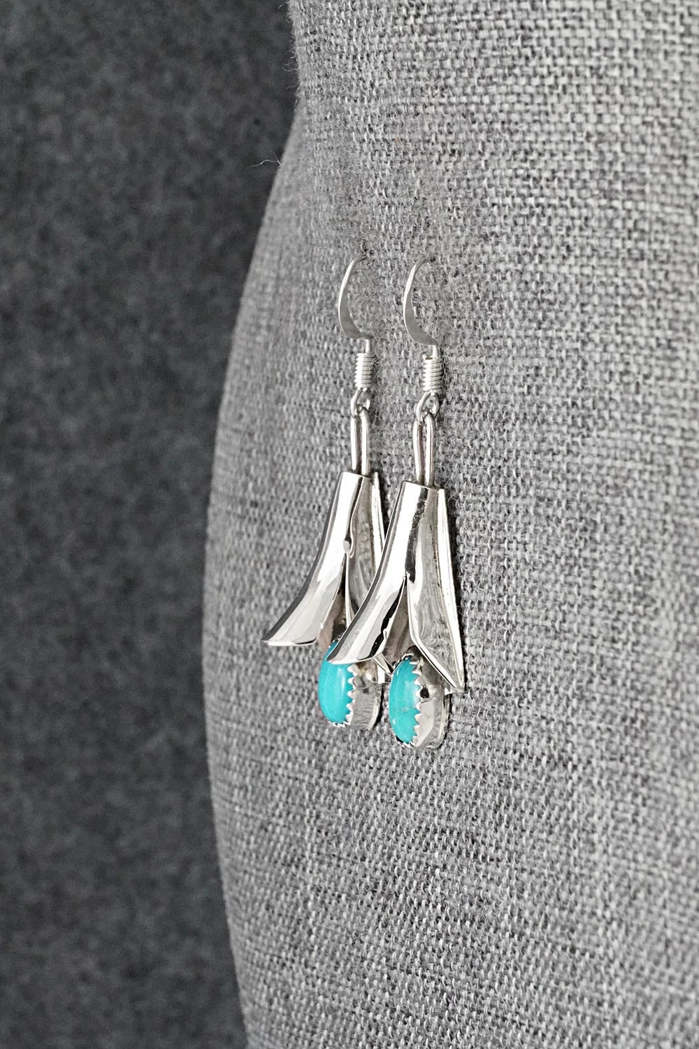 Turquoise & Sterling Silver Earrings - Louise Yazzie