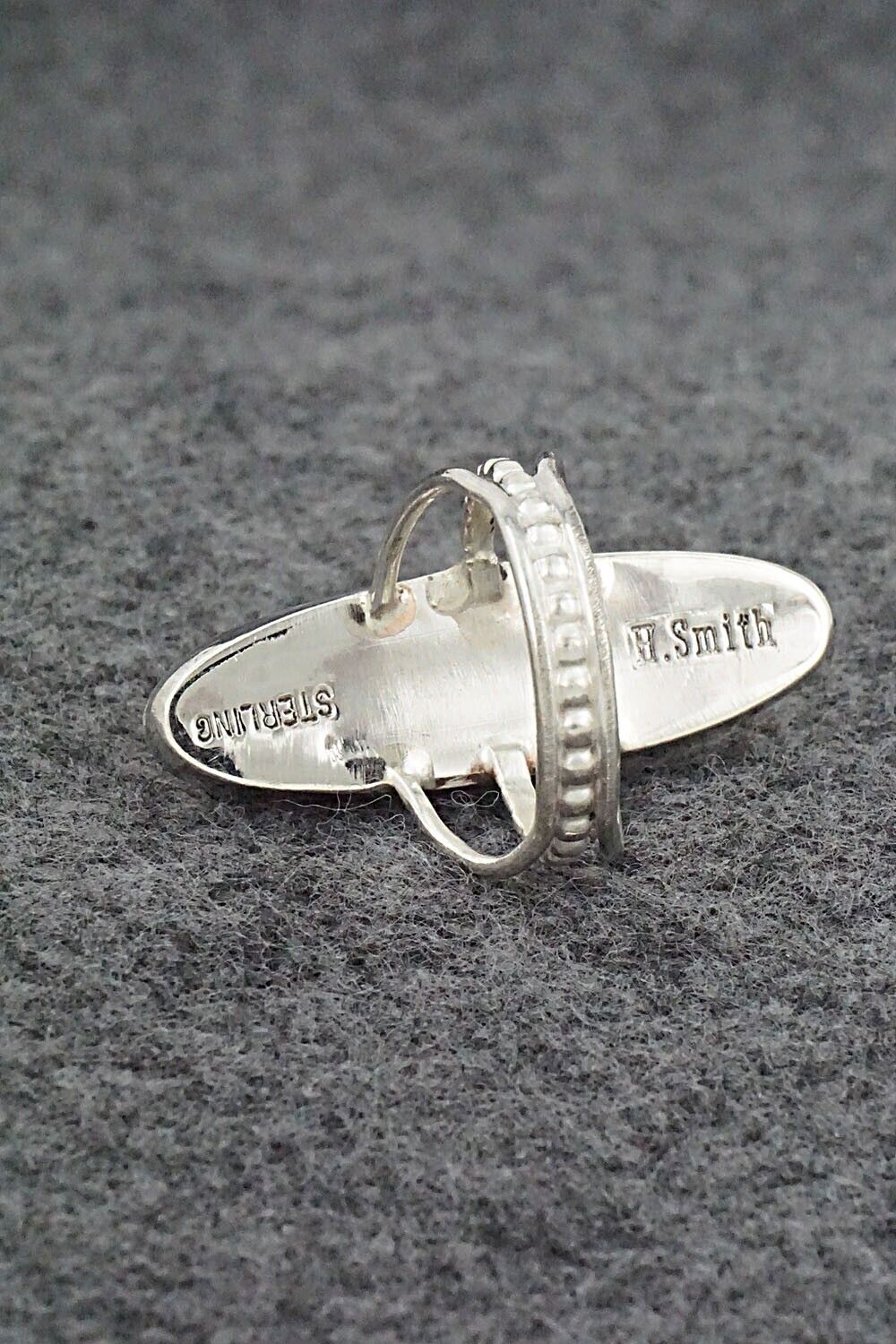 Spiny Oyster, Opalite & Sterling Silver Ring - Harold Smith - Size 7