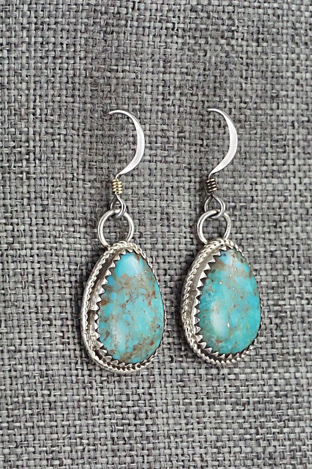 Turquoise & Sterling Silver Earrings - Ernest Hawthorne