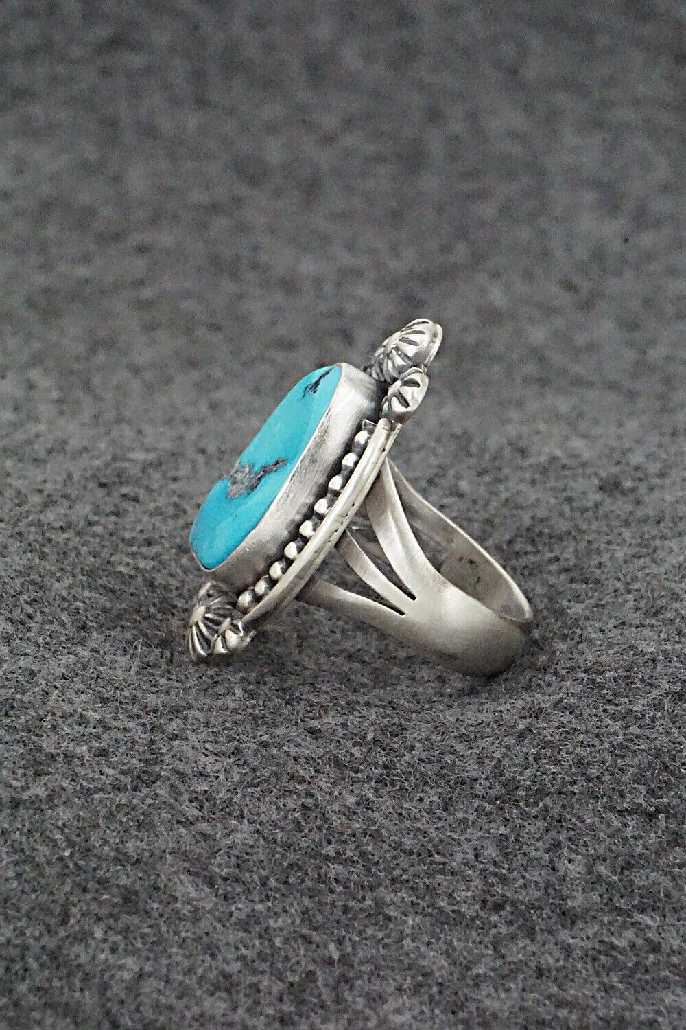 Turquoise & Sterling Silver Ring - Darrin Livingston - Size 7