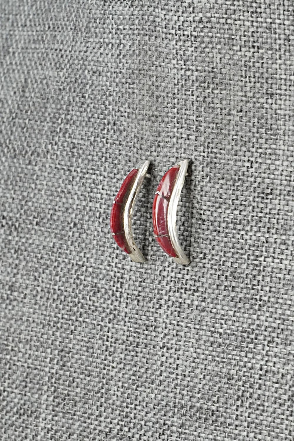Coral & Sterling Silver Earrings - Kent Lonjose