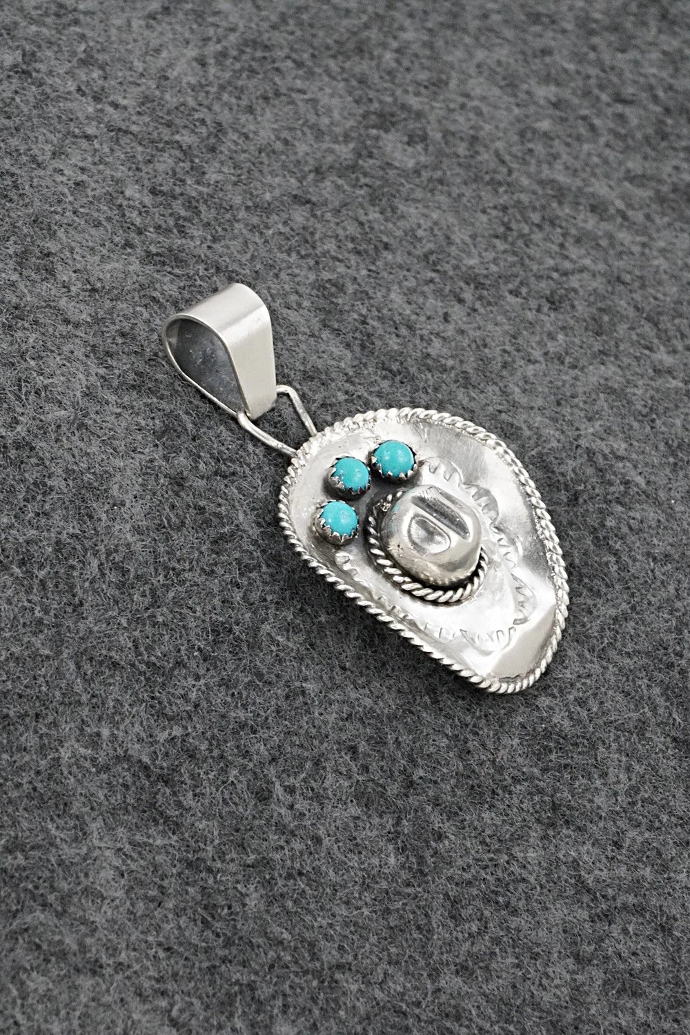 Turquoise & Sterling Silver Pendant - Davey Morgan
