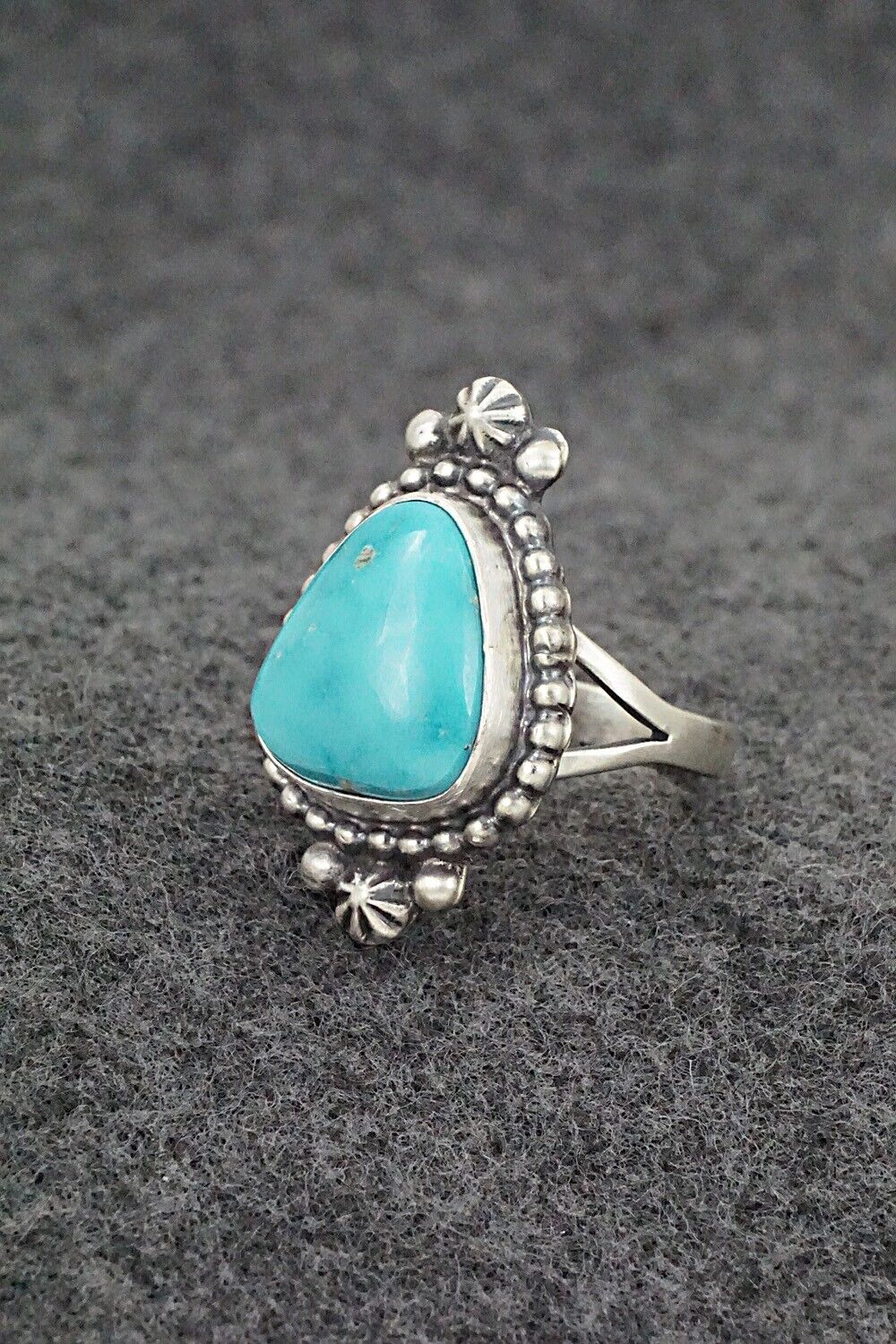 Turquoise & Sterling Silver Ring - Randy Boyd - Size 8.5