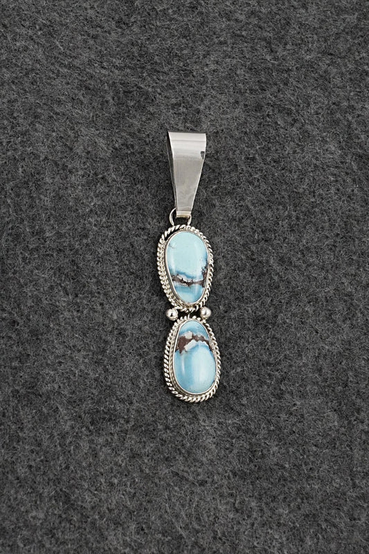 Turquoise & Sterling Silver Pendant - Eugene Gruber