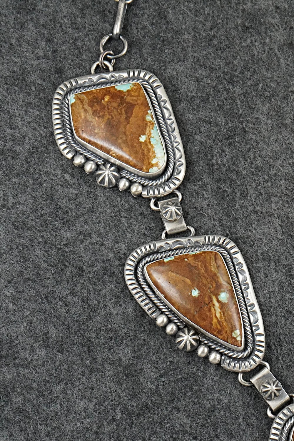 Turquoise & Sterling Silver Necklace and Earrings Set - Paul Livingston