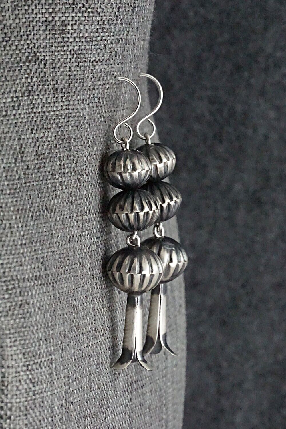 Sterling Silver Navajo Pearl Earrings - Tonisha Haley