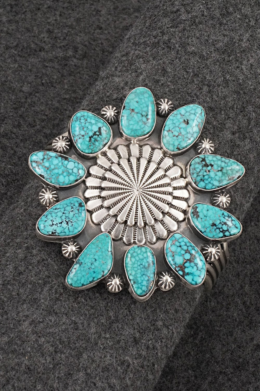 Turquoise and Sterling Silver Bracelet - Tom Lewis