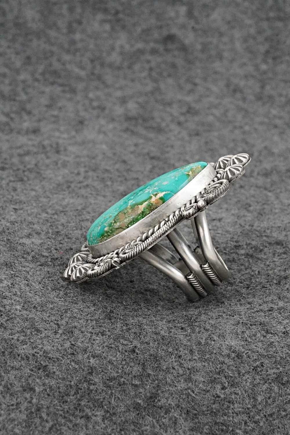 Turquoise & Sterling Silver Ring - Michael Calladitto - Size 8
