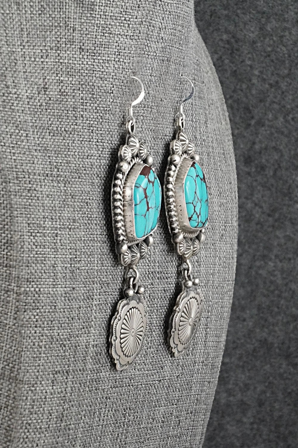 Turquoise & Sterling Silver Earrings - Michael Calladitto