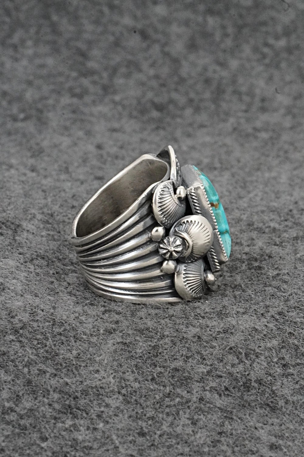 Turquoise & Sterling Silver Ring - Delbert Gordon - Size 9