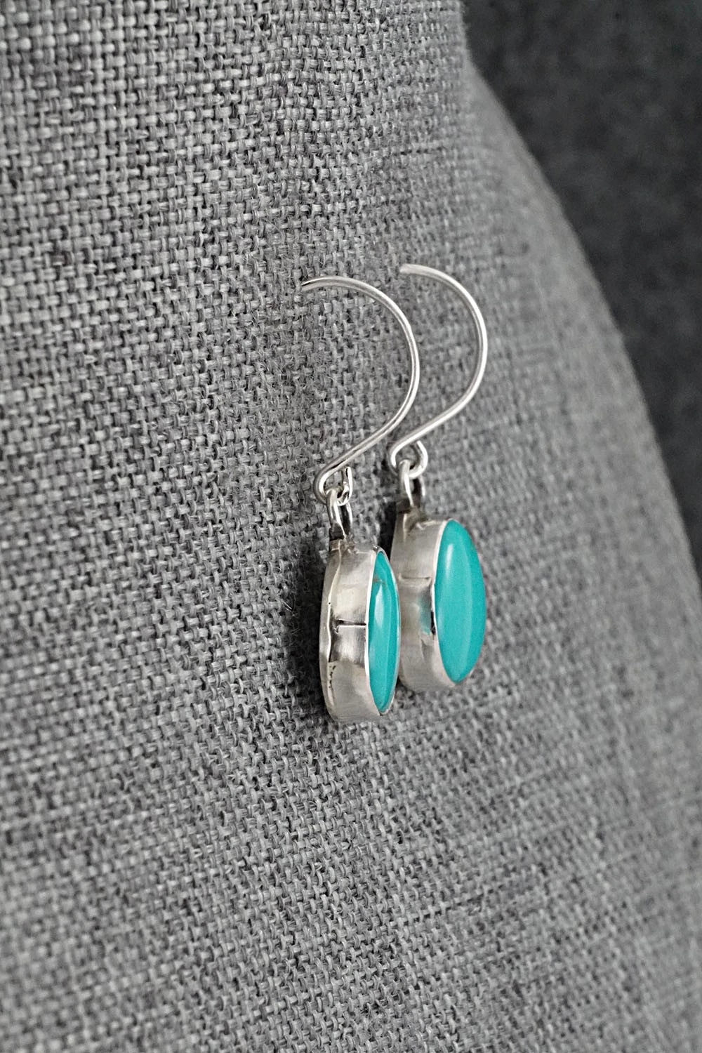 Turquoise & Sterling Silver Earrings - Rosemary Saunders