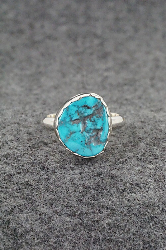 Turquoise & Sterling Silver Ring - Isabelle John - Size 8