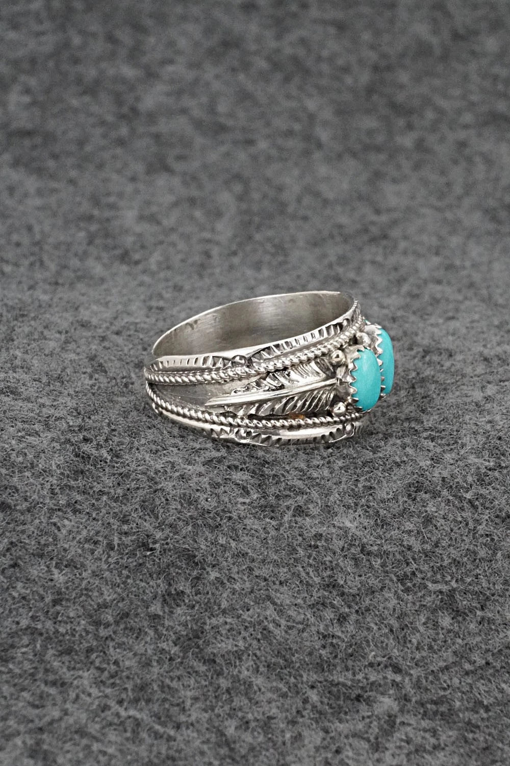 Turquoise & Sterling Silver Ring - Betty Begaye - Size 12.5