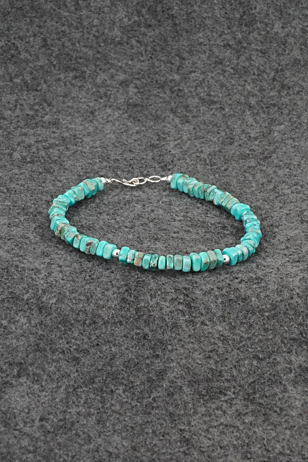Turquoise & Sterling Silver Bracelet - Doreen Jake
