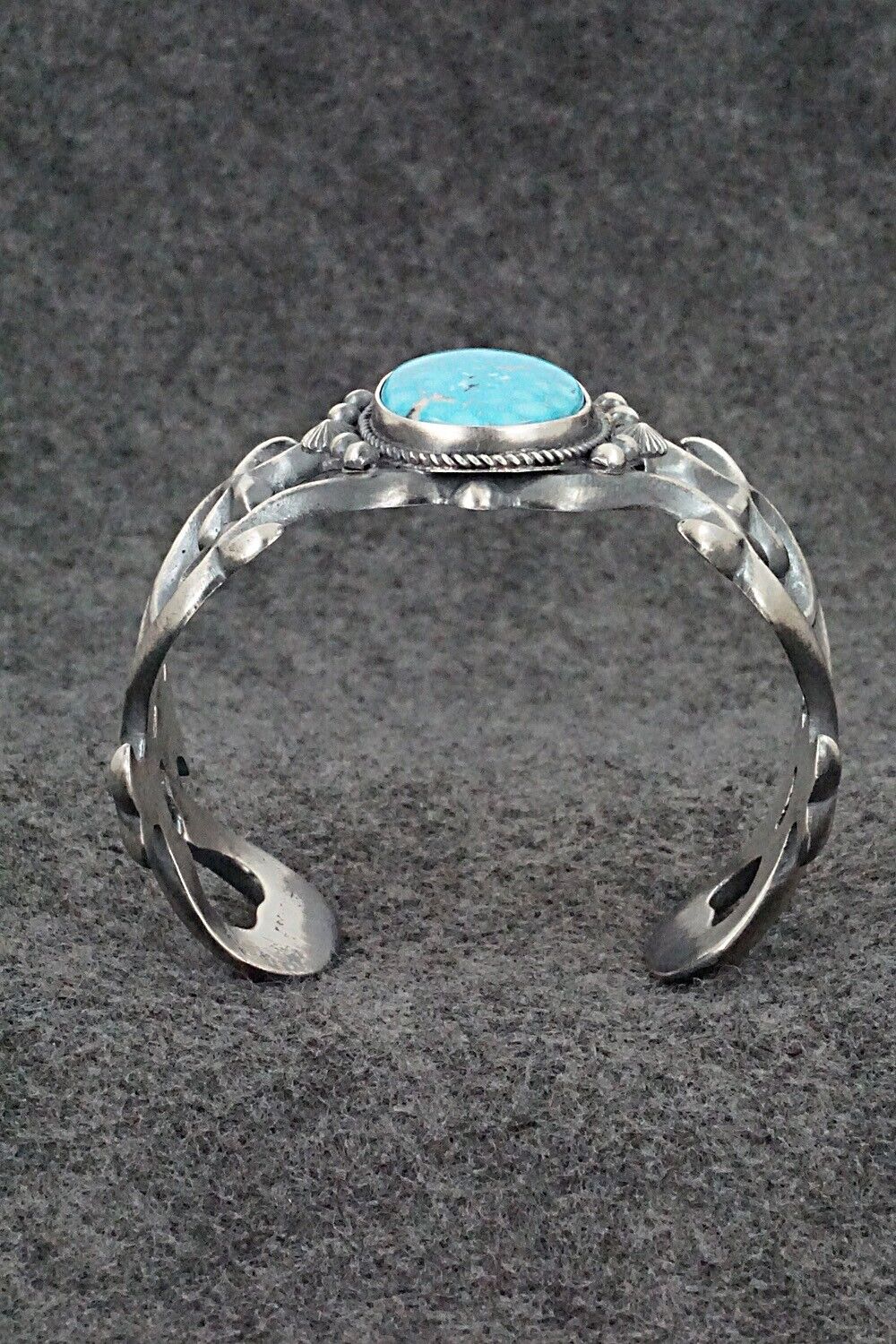 Turquoise & Sterling Silver Bracelet - Harrison Bitsue