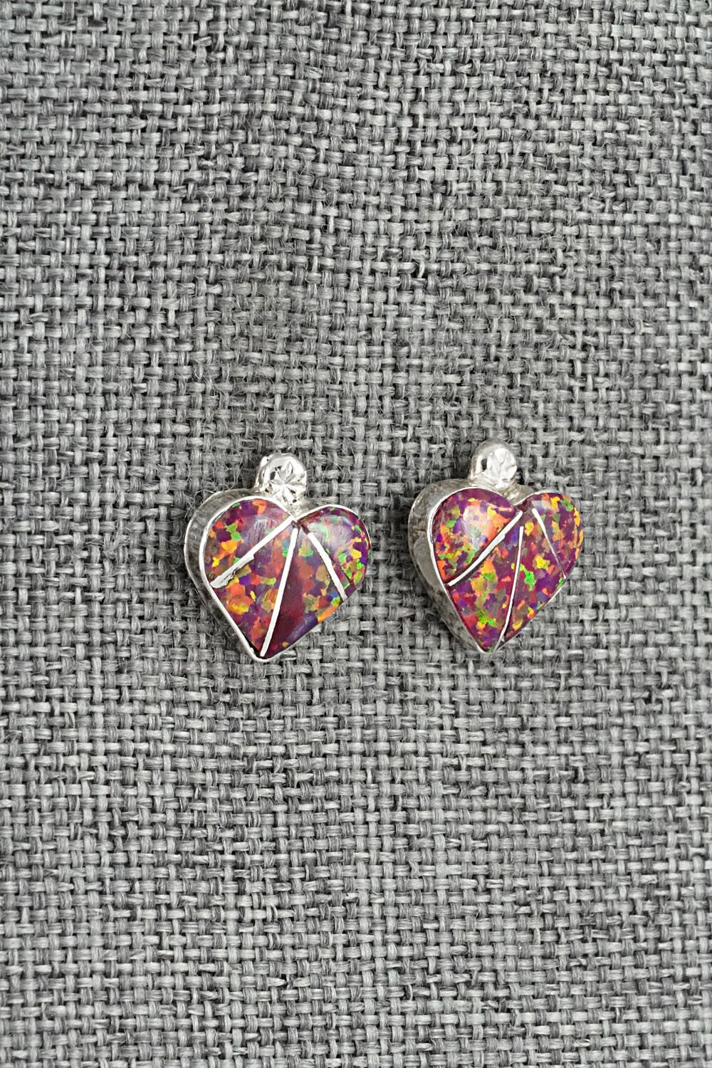 Opalite Inlay & Sterling Silver Earrings - Ola Eriacho