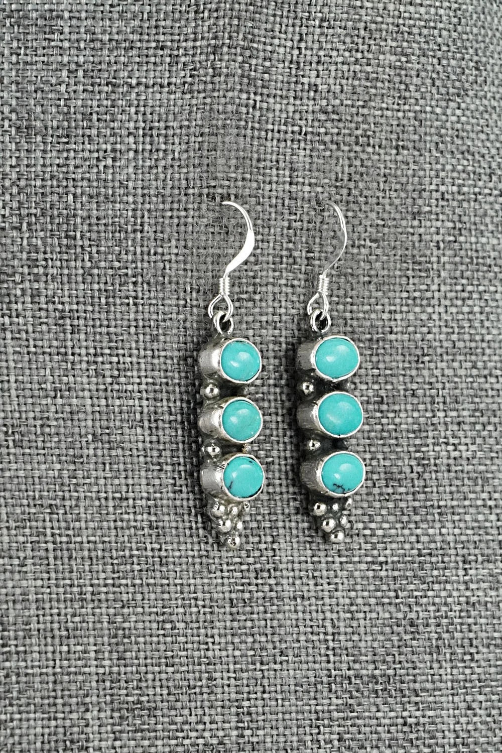 Turquoise & Sterling Silver Earrings - Gary Shorty
