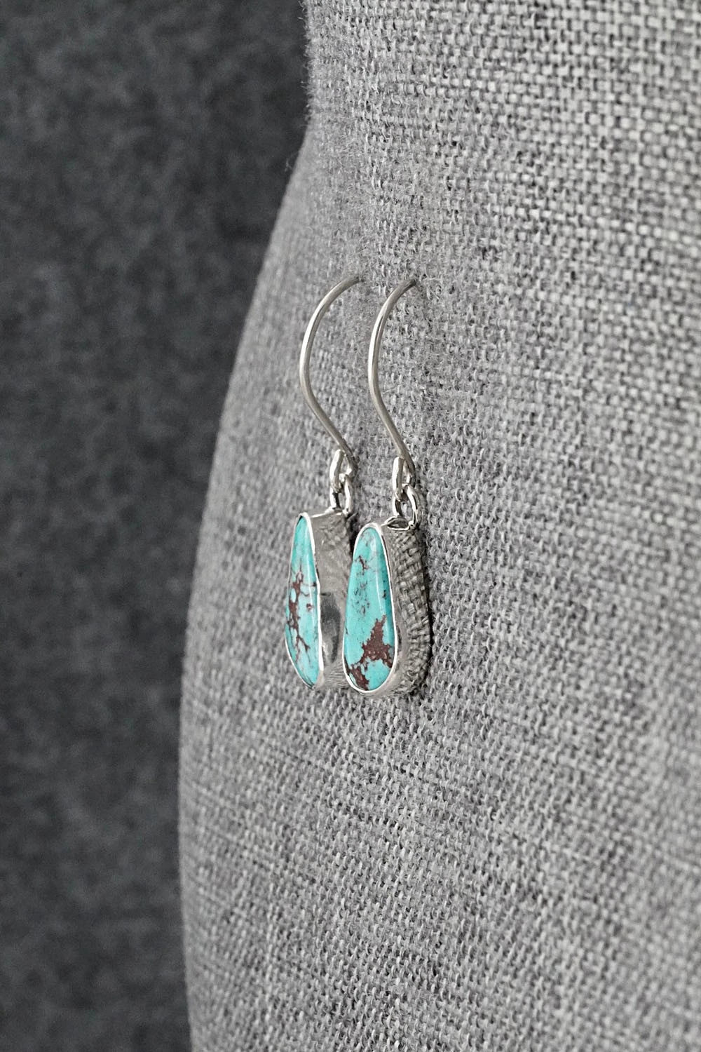 Turquoise & Sterling Silver Earrings - Eugene Gruber