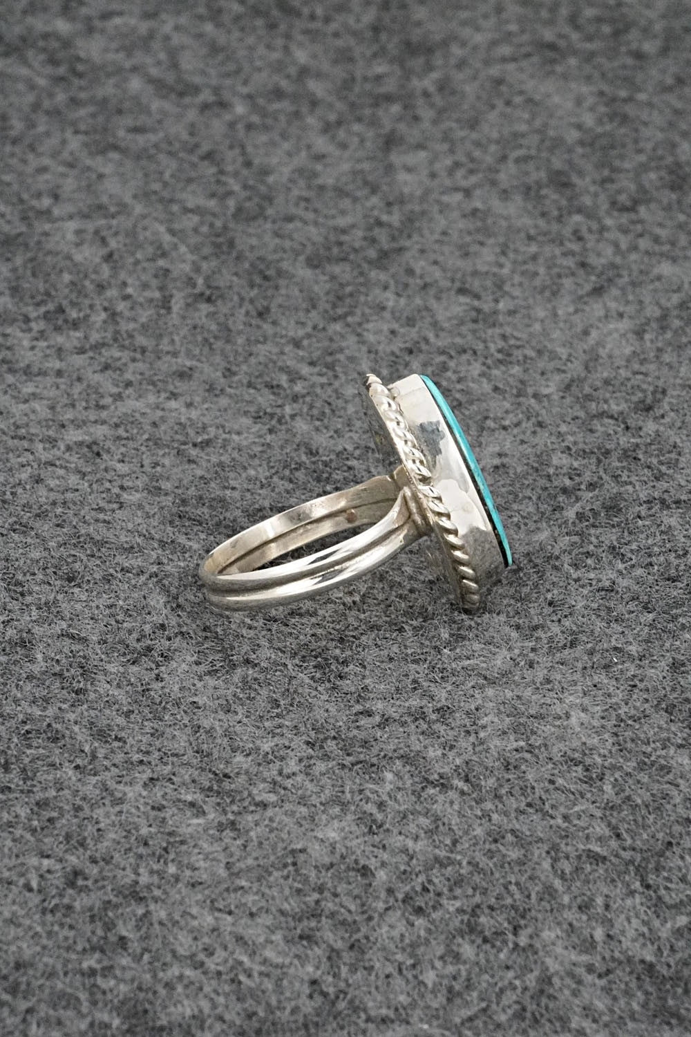Turquoise & Sterling Silver Ring - Darius Arviso - Size 8.5