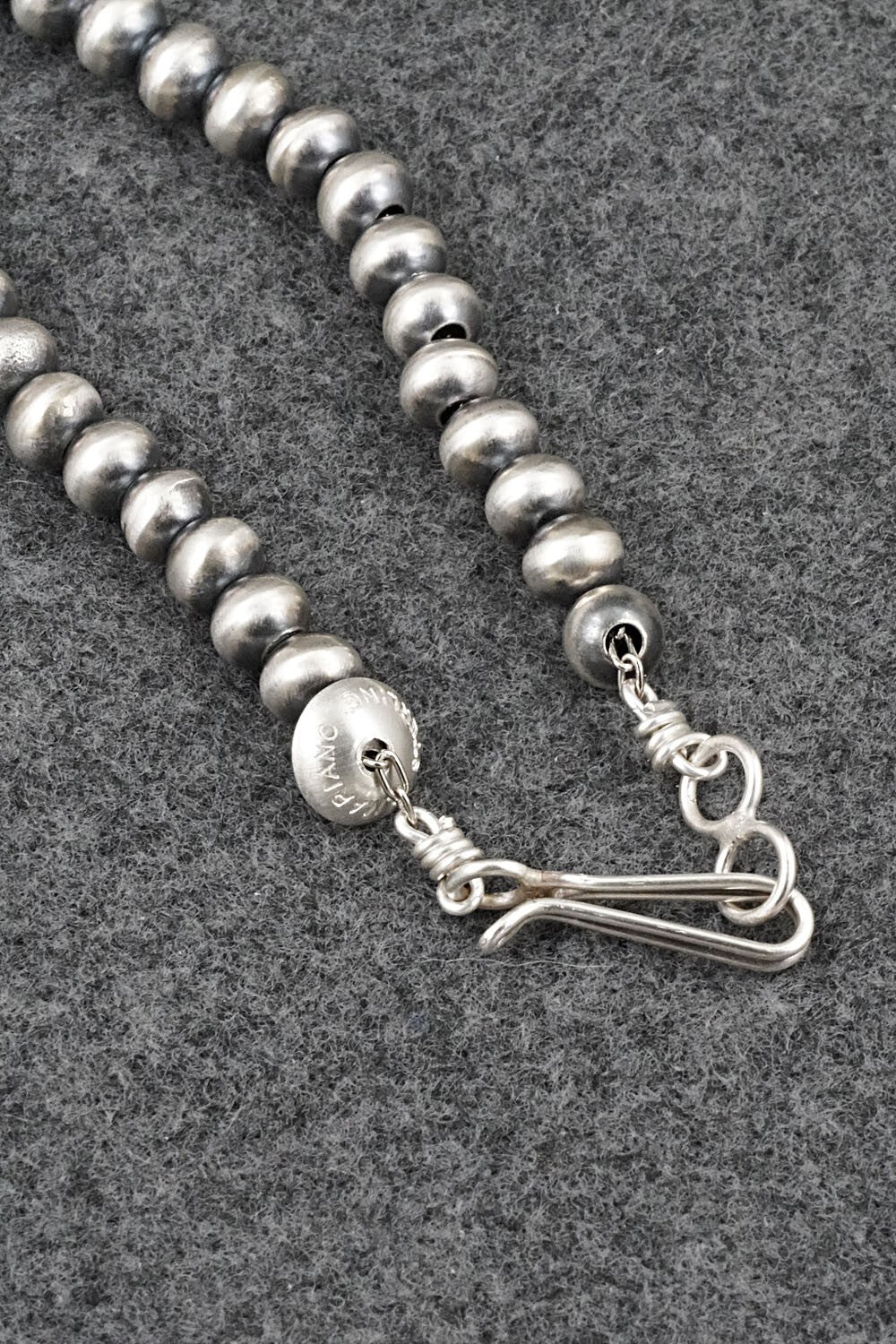 Sterling Silver Navajo Pearl Necklace 16" - Dorinda Mariano