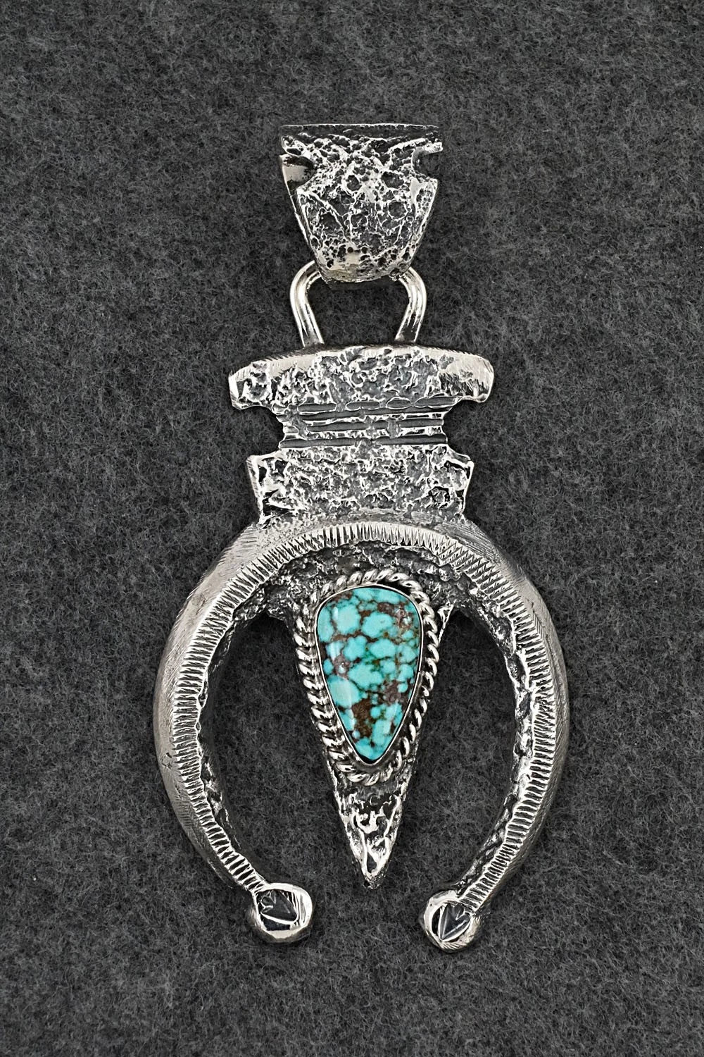 Turquoise & Sterling Silver Pendant - Delbert Arviso