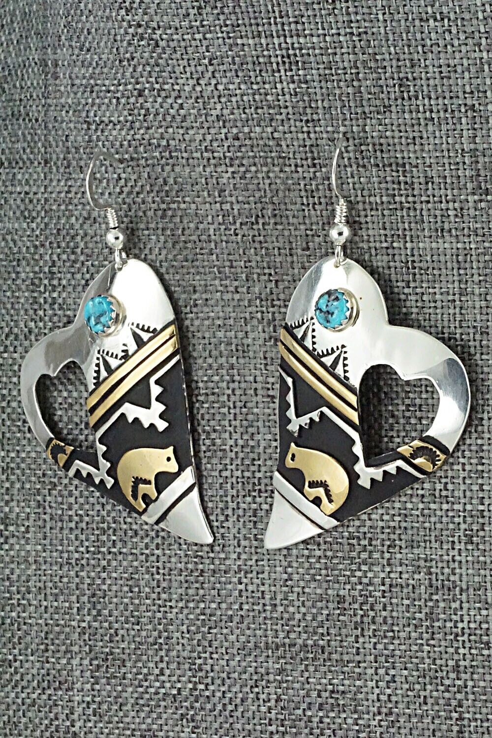 Turquoise & Sterling Silver Earrings - Rosita Singer