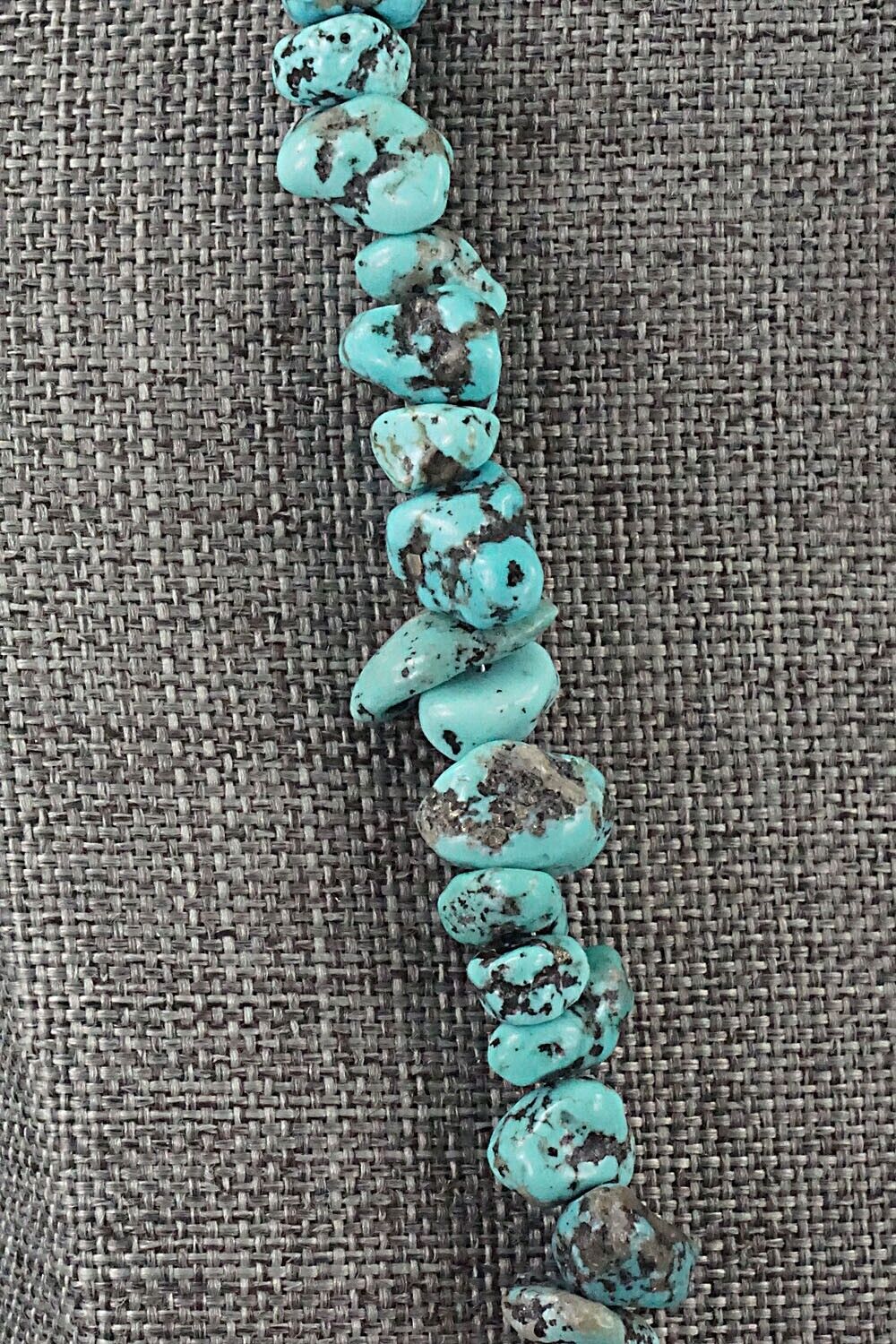 Turquoise & Sterling Silver Necklace 22" - Louise Joe