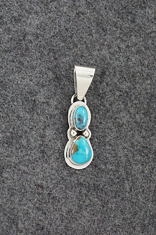 Turquoise & Sterling Silver Pendant - Kathleen Livingston