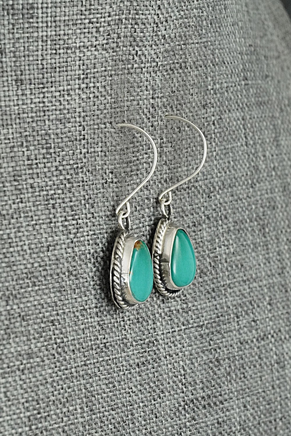 Turquoise & Sterling Silver Earrings - Rosemary Saunders