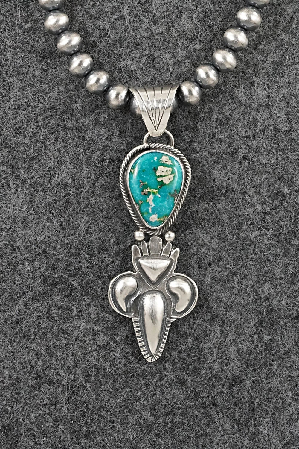 Turquoise & Sterling Silver Necklace - Gary Shorty