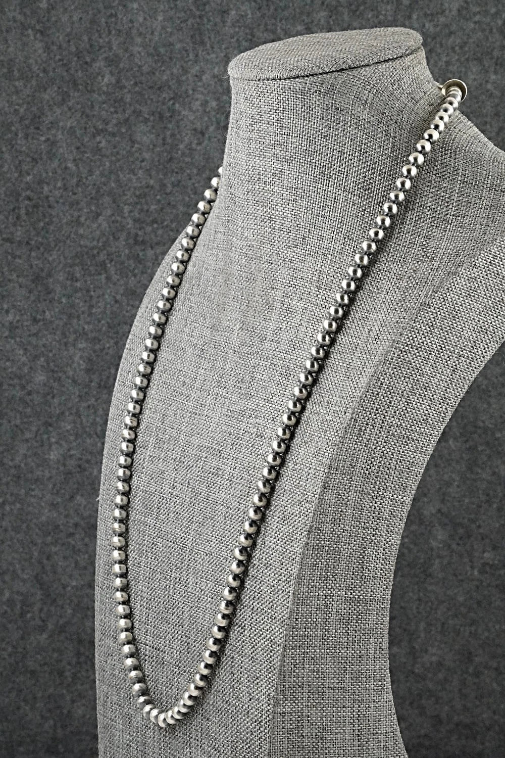 Sterling Silver Navajo Pearl Necklace 22" - Dorinda Mariano