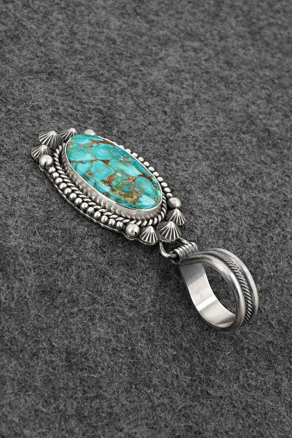 Turquoise & Sterling Silver Pendant - Michael Calladitto