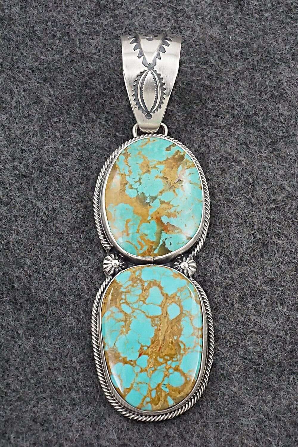 Turquoise & Sterling Silver Pendant - Darrin Livingston