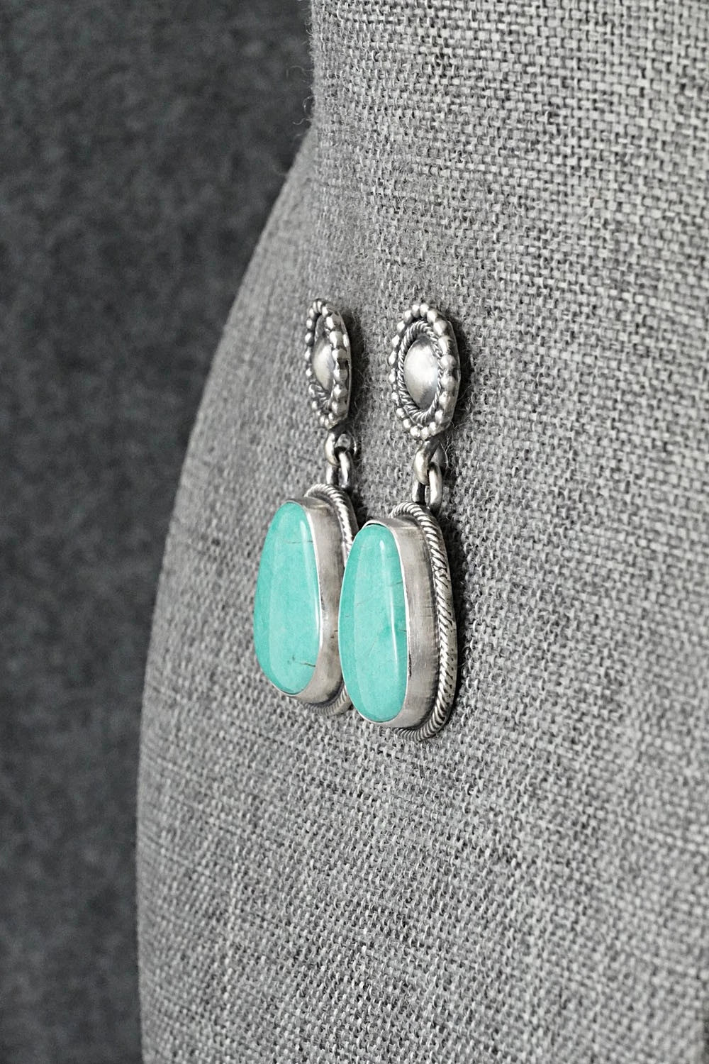 Turquoise & Sterling Silver Earrings - Darrin Livingston