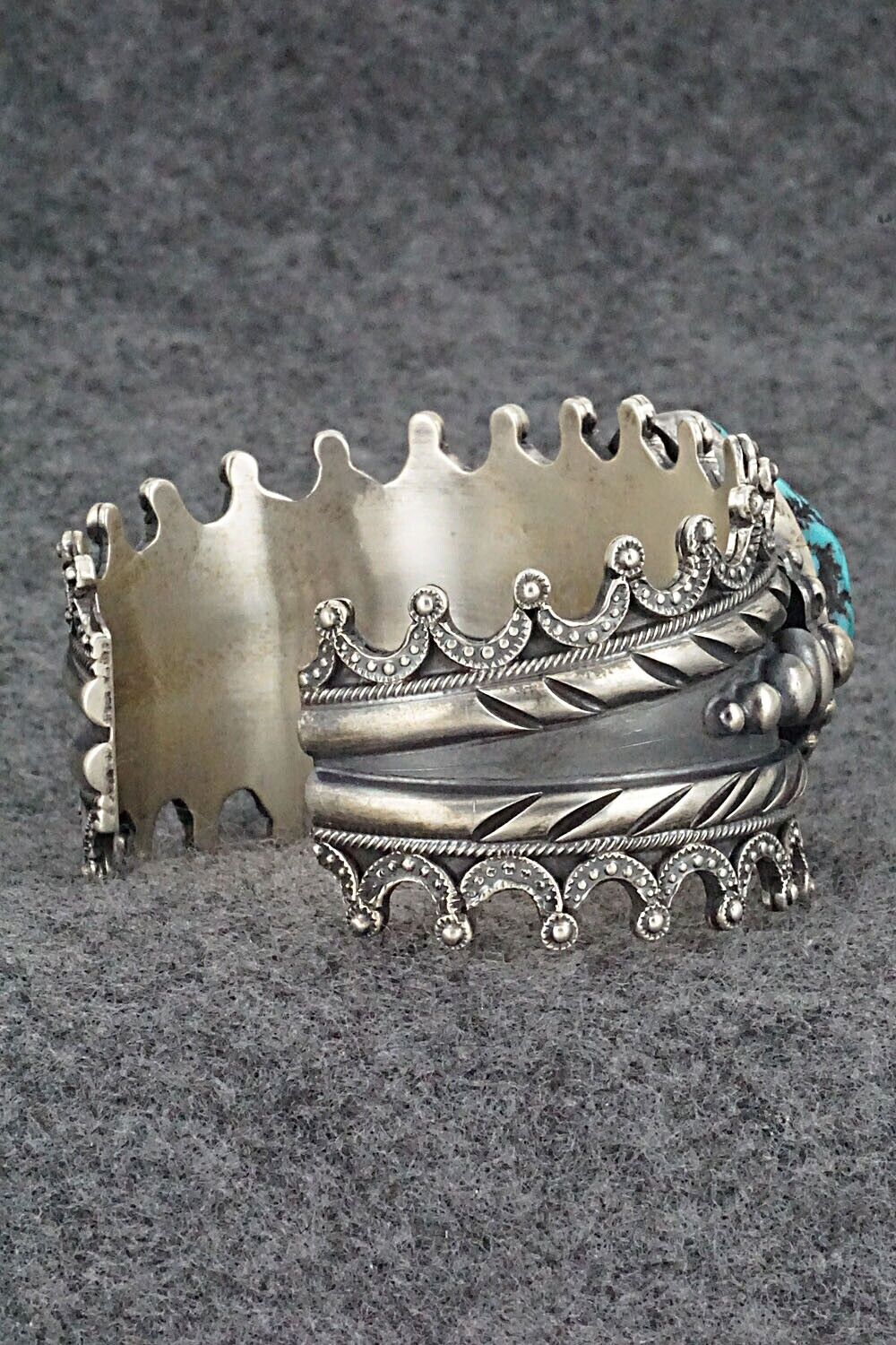 Turquoise and Sterling Silver Bracelet - Wallace Yazzie Jr.
