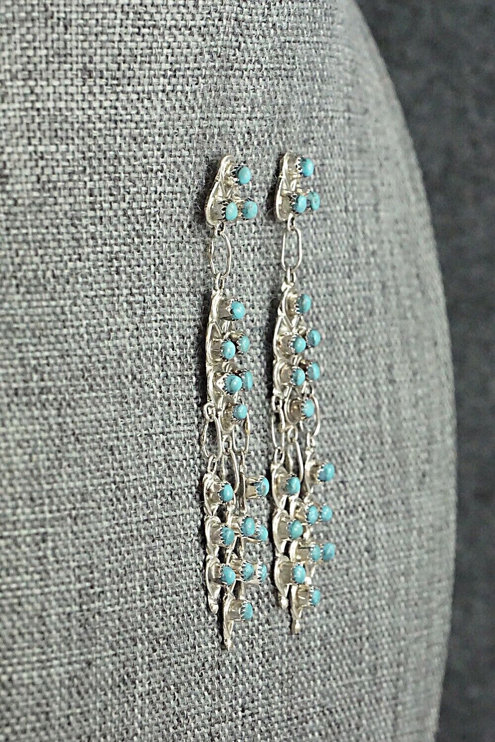 Turquoise & Sterling Silver Earrings - Waylon Johnson