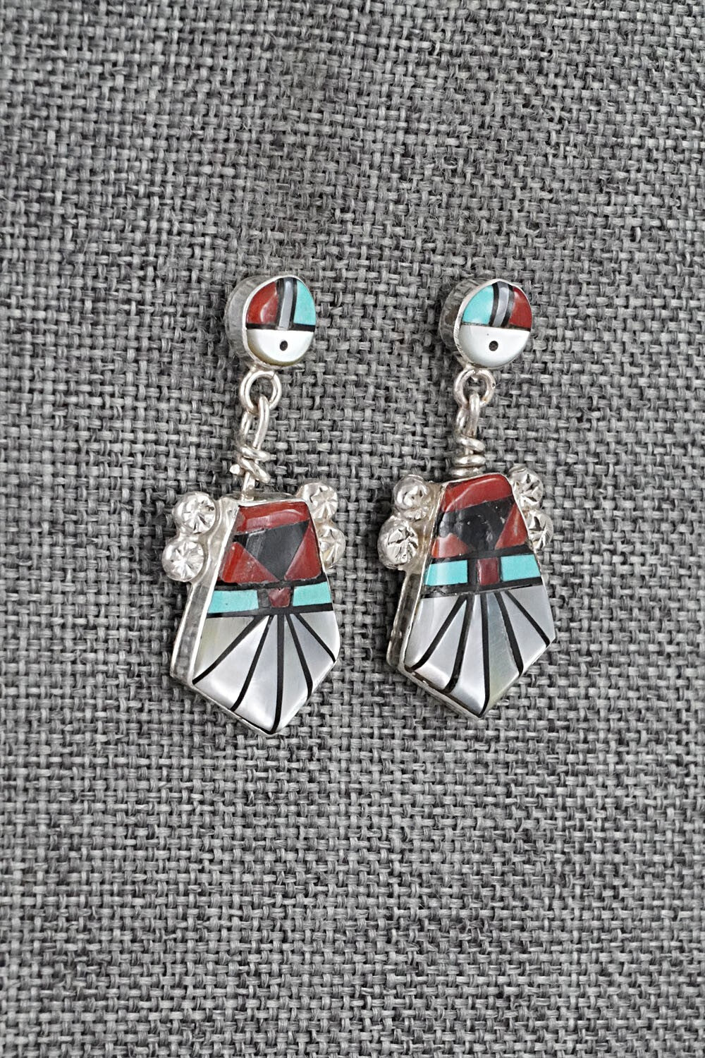 Multi-Stone Inlay & Sterling Silver Earrings - Ola Eriacho