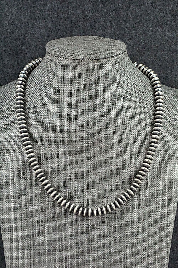 Sterling Silver Navajo Pearl Necklace - Dorinda Mariano