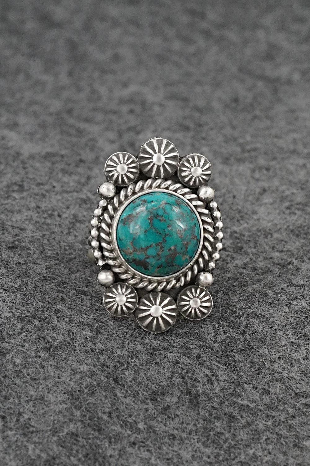 Turquoise & Sterling Silver Ring - Michael Calladitto - Size 7