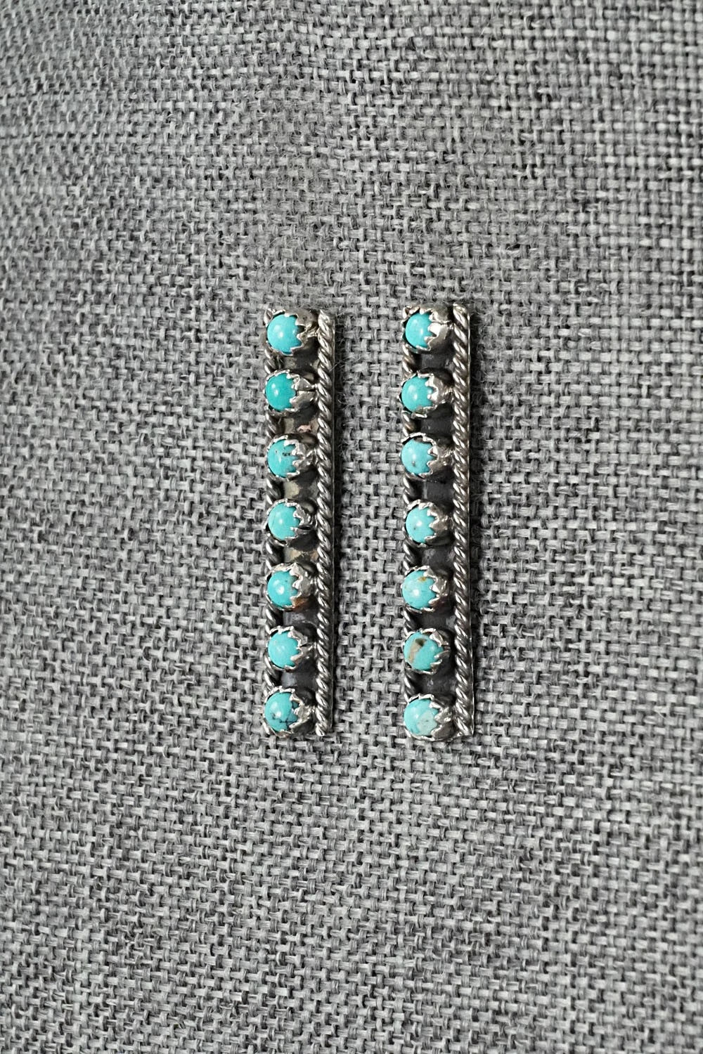 Turquoise & Sterling Silver Earrings - Dominic Duboise