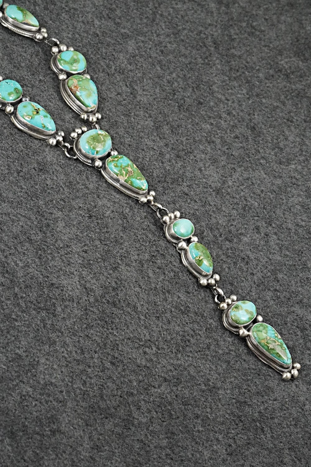 Turquoise & Sterling Silver Necklace and Earrings Set - Kathleen Livingston