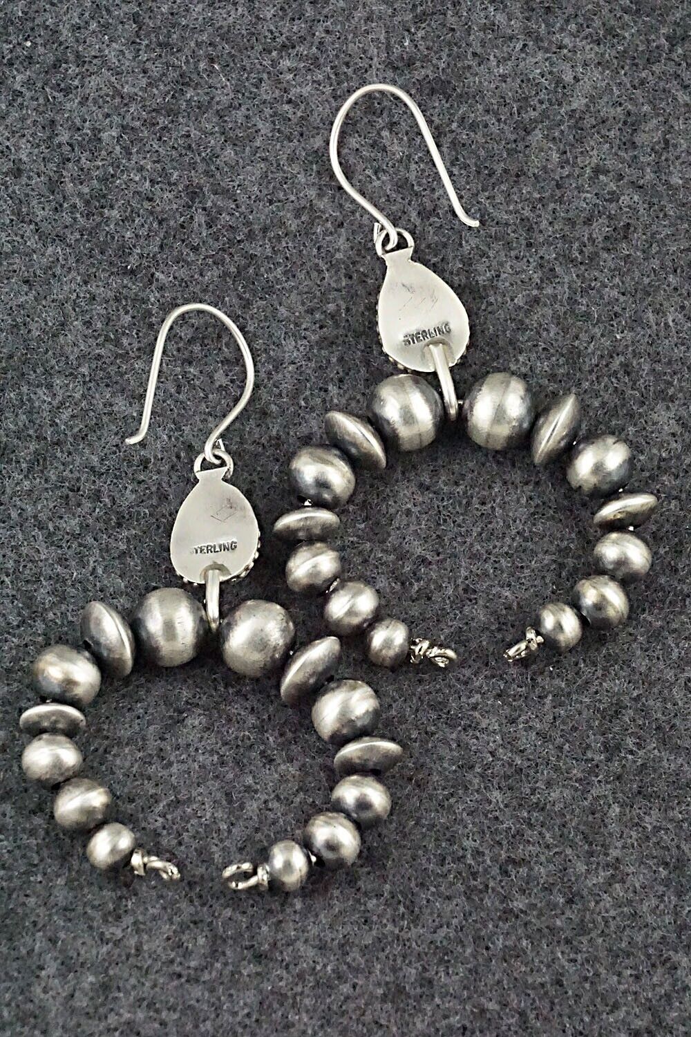 Turquoise & Sterling Silver Navajo Pearl Earrings - Grace Kenneth