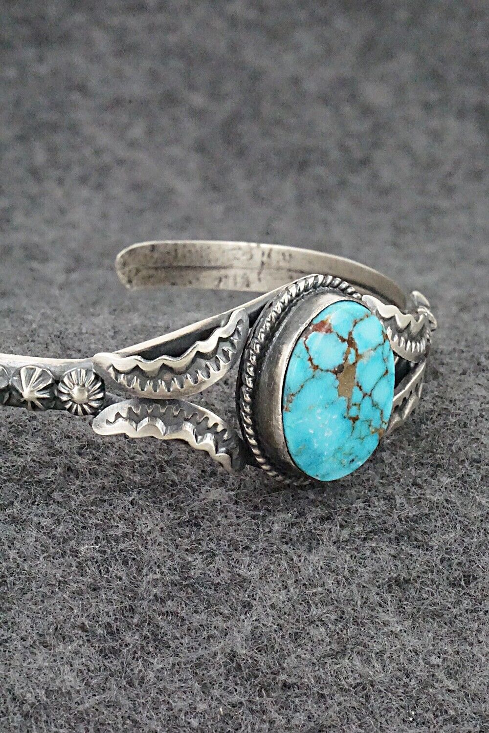 Turquoise & Sterling Silver Bracelet - Gilbert Tom