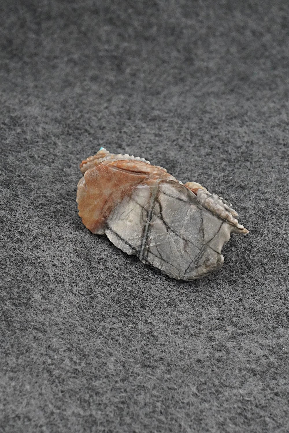 Chameleon Zuni Fetish Carving - Lance Cheama