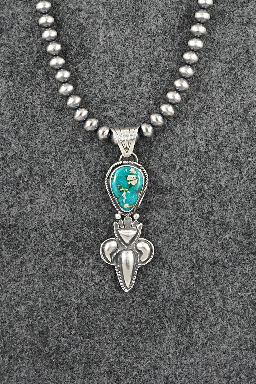 Turquoise & Sterling Silver Necklace - Gary Shorty